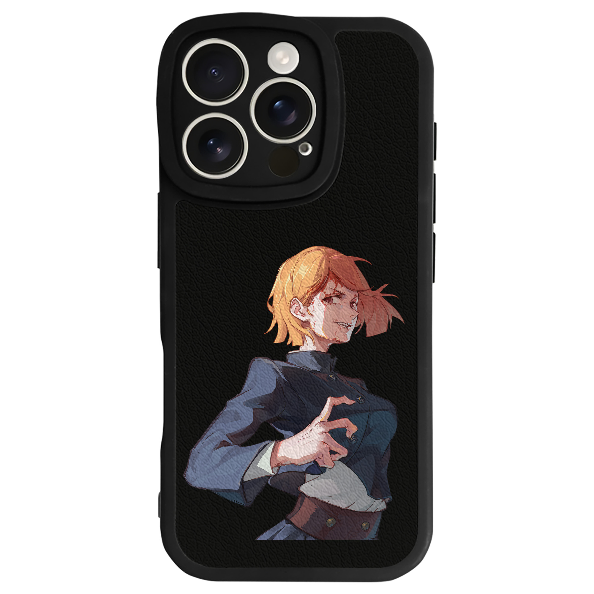（画像用） 呪術廻戦 Jujutsu Kaisen 【iPhone 16シリーズ対応】シリコンスマホケース（レザー調） 材質：シリコン